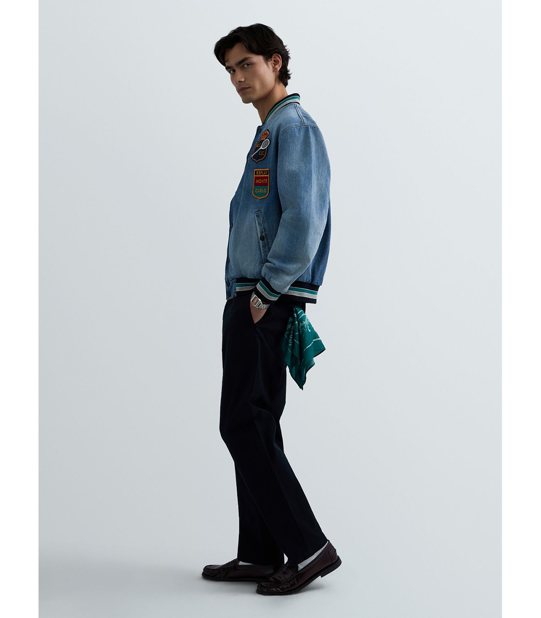 REPLAY &times; Monte Carlo Country Club デニムボンバージャケット 詳細画像 ブルー 4